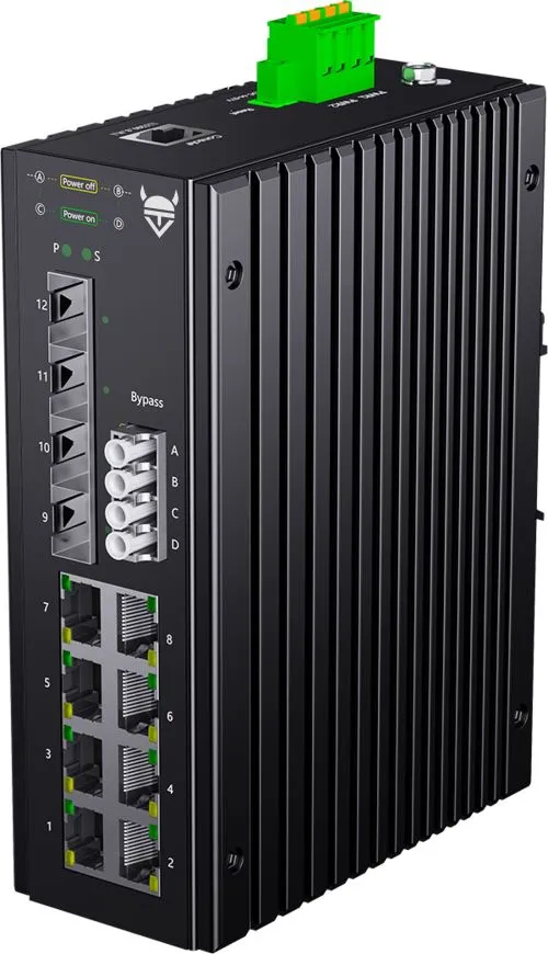 SMG840-D3-BP Fiber Bypass Industrial Ethernet Switch SMG840-D3-BP