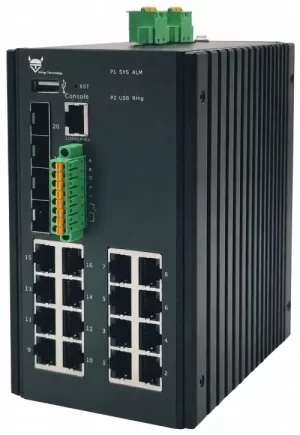 Managed Industrial Ethernet Switch 16 x RJ45, 4 x SFP, SMG1640-D9 series