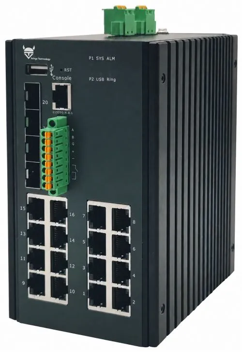 SMG1640-D9 series Managed Industrial Ethernet Switch 16 x RJ45, 4 x SFP, SMG1640-D9 series