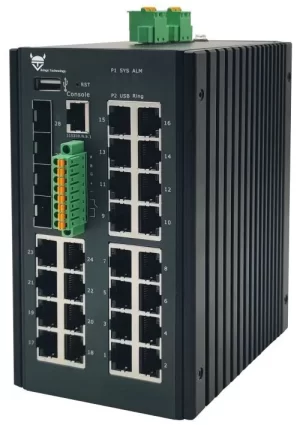 Managed Industrial Switch SMG2440P-D9 24xRJ45 PoE+ with 4xSFP ports